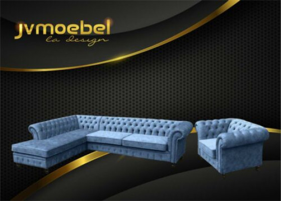 Chesterfield Klassische Wohnzimmer Möbel Ecksofa Sofa Couch Polster