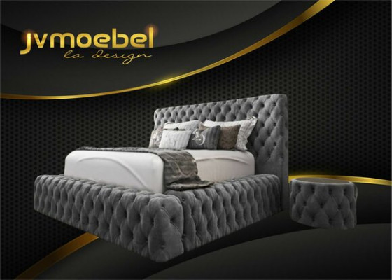 Bett Textil Schlafzimmer Möbel Luxury Moderne Betten Chesterfield Boxspring Neu