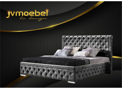 Bettgestell Stoff Möbel Luxus Betten Bett Textil Schlafzimmer Design Textil Neu