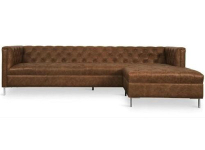 Braune Eckcouch Western Stil Eckgarnitur Ecksofa Eckcouch Garnitur Polster