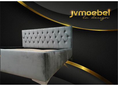 Chesterfield Textil Bett Polster Design 140x200 Doppelbett Betten Bettgestell