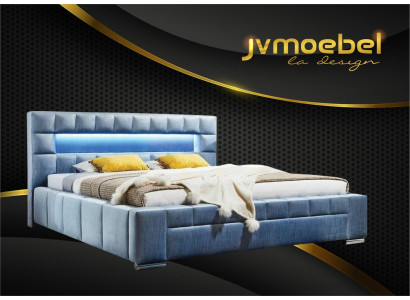 Luxus Boxspring Bett Stoff Hotel Blaue Betten Schlafzimmer Möbel Design Doppel