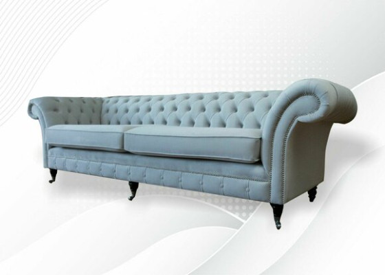 Polster Sofas Design Luxus Couch Sofa 4 er Stoff Couchen Viersitzer Samt Neu