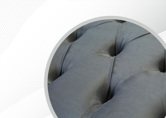 Design Chesterfield Stoff Couch Sessel 1.5-er Polster Sofas Lounge Club Neu