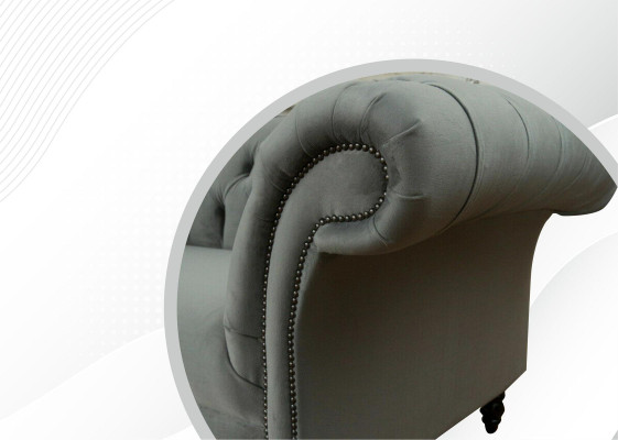 Chesterfield Sofa Couch Polster Sofas Klassischer 2Sitzer Leder Stoff Textil Neu