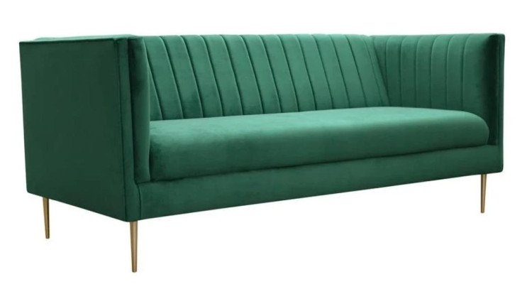 Luxus Grün Chesterfield Dreisitzer Polster Möbel Hotel Wohnzimmer Praxis Samt