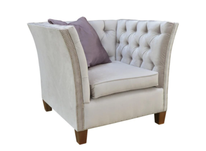 Sessel Textil Stoff Hell Grau Kreative Möbel Neu Wohnzimmer Modern