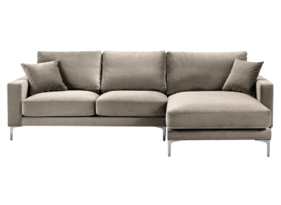 Beige Ecksofa Stoff Wohnzimmer Design Couchen Polster Sofa Sofas Eckgarnitur Neu