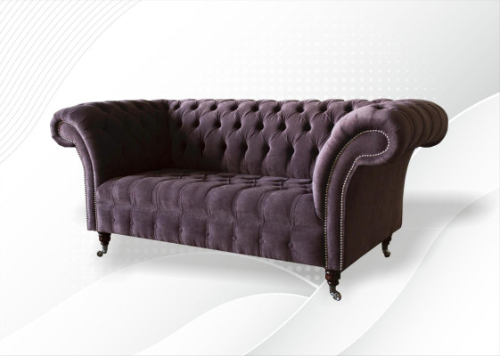 Chesterfield Sofa Couch Polster Sofas Klassischer 2 Sitz Sitz Samt Zweisitzer