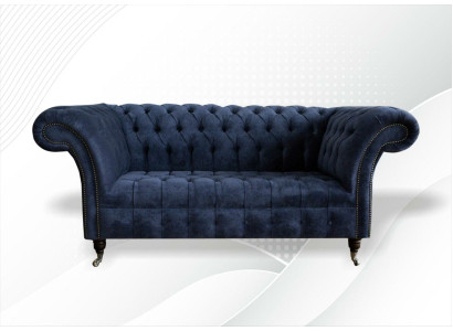Couch Zweisitzer Klassische Textilsofa Couch Polster Sofa 2 Sitzer Samt Couchen