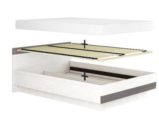 Schlafzimmer Holzbett Bett Betten Hotel Stil Massive Neu 140x200cm