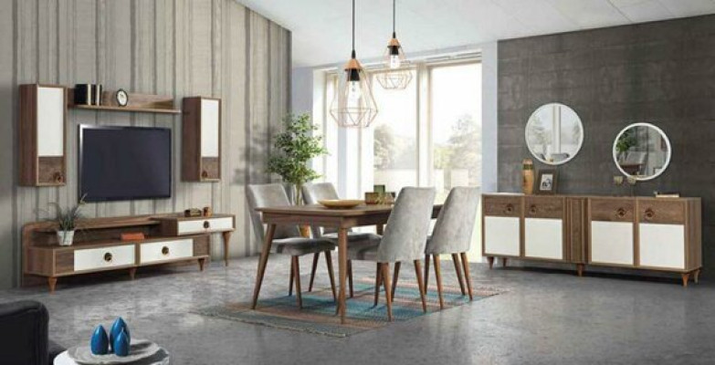 Kommode Schubladen Holz Sideboard Spiegel Massiv Wohnzimmer Kommoden