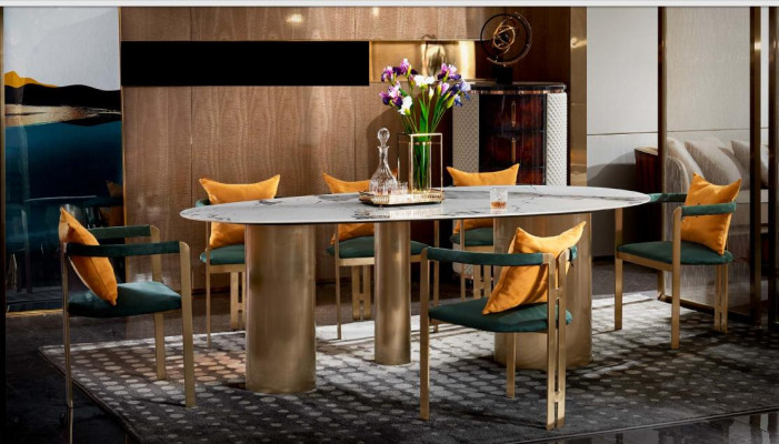 Esstisch 6 Stühle Modern Design Möbel Luxus Esszimmer Tisch Stuhl