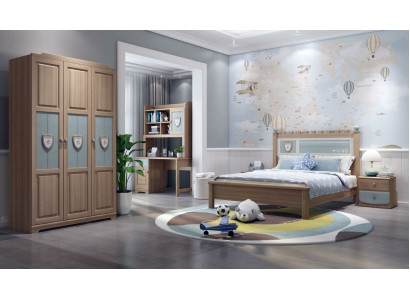 Jugendzimmer Kinderzimmer Set Bett Kommode Kleiderschrank 5tlg Schlafzimmer Neu