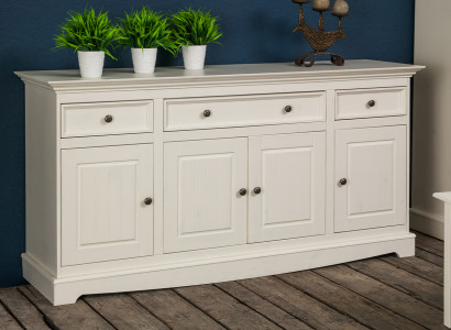 Designer Landhaus Kommode Anrichte Schrank Regal Holz Luxus Kommoden Sideboard