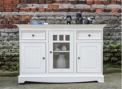 Buffet Schrank Barschrank Landhaus Luxus Italienische Holz Möbel Weiß Großes Neu