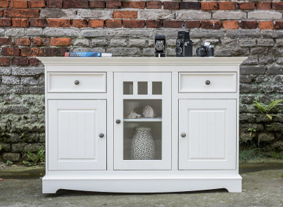 Buffet Schrank Barschrank Landhaus Luxus Italienische Holz Möbel Weiß Großes Neu