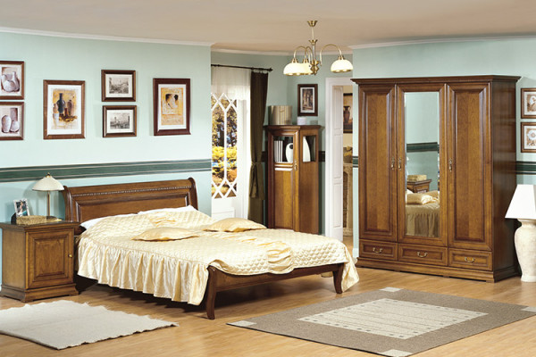 Klassisches Bett Betten 140/160/180x200cm Italienische Möbel Doppelbett Ehe Neu