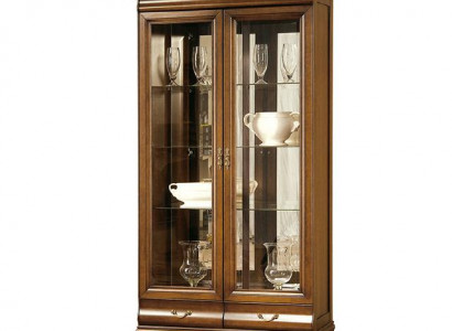 Klassische Vitrine Vitrinenschrank Vitrinen Schrank Schrankwand - Model N-W2