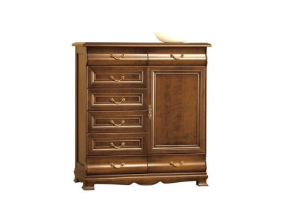 Modern Kommode Braun Kommoden Holz Design Möbel Sideboard Regal Hotel Neu
