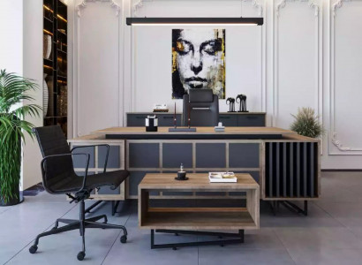 Modernes Designermöbel-Set für ein Chefbüro mit 3 Elementen