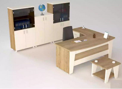 Büromöbel Eckschreibtisch Schreibtisch Couchtisch 3x Aktenschranke 6tlg