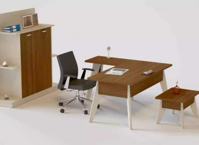 Eckschreibtisch Tisch Aktenschrank Couchtisch Schrank Möbel Büro 3tlg.