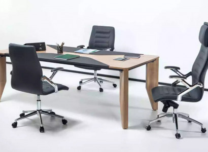 Konferenztisch Büro Möbel Einrichtung Bürotisch 220x100 cm Konferenztisch