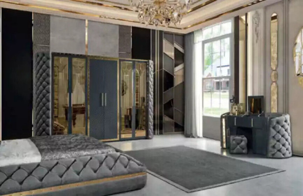 Kleiderschrank Schrank Chesterfield Designer Schränke Gepolstert 315cm