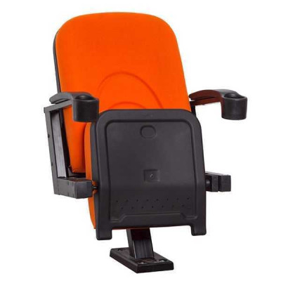 Modern Sessel Sessel Sofa 1 Sitzer für Theater Kino Design Luxus Orange Textil