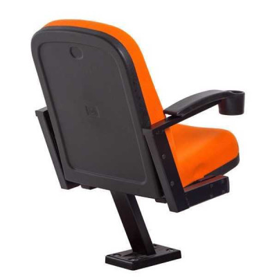 Modern Sessel Sessel Sofa 1 Sitzer für Theater Kino Design Luxus Orange Textil