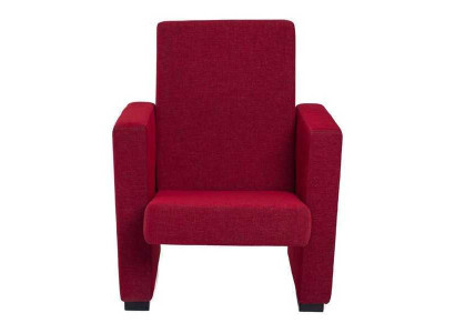 Sessel Sofa 1-Sitzer Design Luxus Rot Stuhl Klassisch Stoff Textil Neu