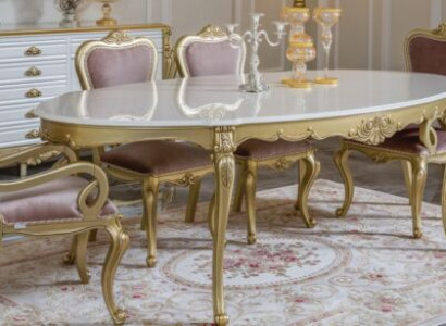 Design Esszimmer Set 8tlg Esstisch Stuhl Kommode Vitrine Spiegel