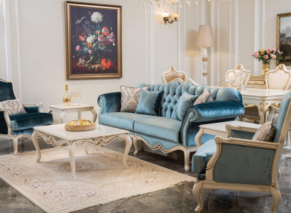 Luxus Sofagarnitur 311 Sitzer Couchtisch Sofa Sessel Stoff Couch 4tlg.