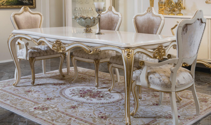 Esszimmer Esstisch Stuhl Set Gruppe Garnitur Tisch Garnitur Luxus 5tlg.