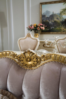 Sofa 3 Sitzer Klassische Couchen Luxus Möbel Sofas Stoff Couch Dreisitzer