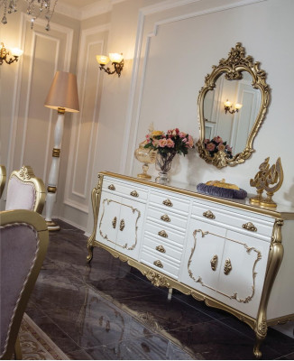 Sideboard Kommoden Anrichte Möbel Schrank Garnitur Set 2tlg Kommode Spiegel Neu