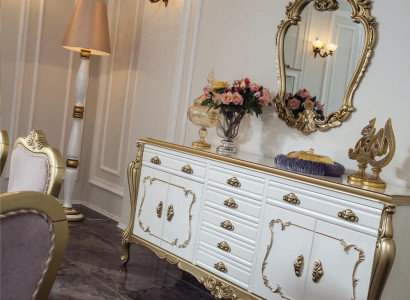 Sideboard Kommoden Anrichte Möbel Schrank Garnitur Set 2tlg Kommode Spiegel Neu