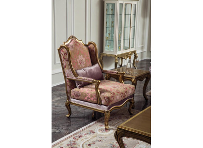 Luxus Möbel Design Sessel Design Einsitzer Textil Wohnzimmer Classic