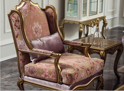 Luxus Möbel Design Sessel Design Einsitzer Textil Wohnzimmer Classic