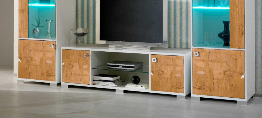 RTV Design Sideboard Fernseh Hochglanz Low Kommode Neu Board Wand Luxus Schrank