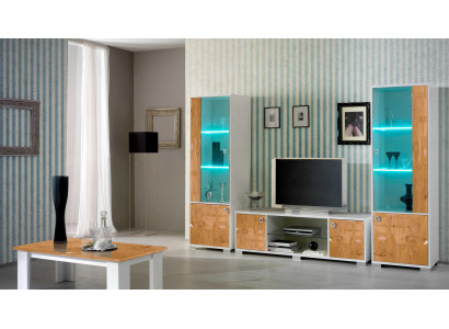 wohnwand 3tlg. rtv + 2x Vitrine Design Italienische Möbel Wohnzimmer Luxus Möbel