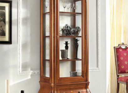 Vitrine Glasschrank Holz Schränke Wohnzimmer Vitrinen Italienische Luxus Möbel