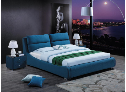 Design Lederbett Schlafzimmer 3tlg. Set 2x Nachttisch Luxus Betten Möbel