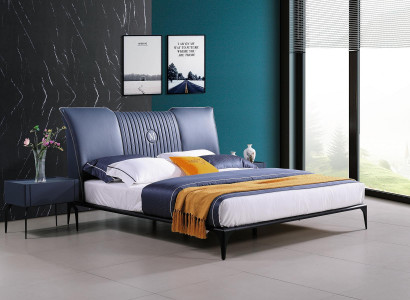 Schlafzimmer Möbel 3tlg. Set Hotel Bett + 2 Nachttische Hochglanz Betten Italien