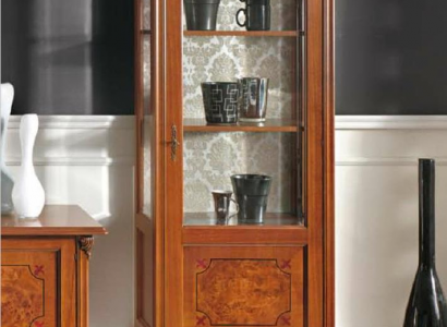 Holz Vitrinen Glas Schrank Echtholz Vitrine Wohnzimmer Möbel Anrichte