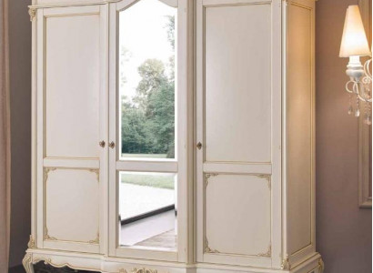 Kleiderschrank Schrank Schlafzimmer Garderobe Massivholz Barock Italienische Möbel neu