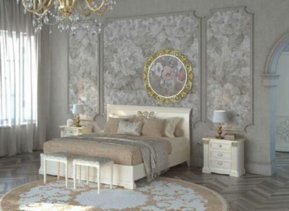 Bett + 2x Nachttisch 3 tlg Schlafzimmer Set Design Modern Luxus Klassische Möbel Massivholz