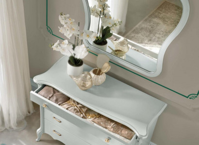 Kommode mit 4 Schubladen Sideboard weiß Anrichte Schrank Anrichten Kopmmoden