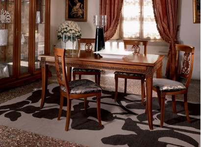 Esstisch Tisch Gruppe Esszimmer Wohnzimmer Holz Rokoko Barock Italien Möbel